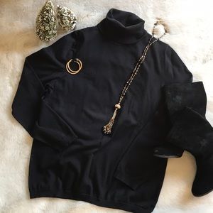 Talbots Classic Black Turtleneck